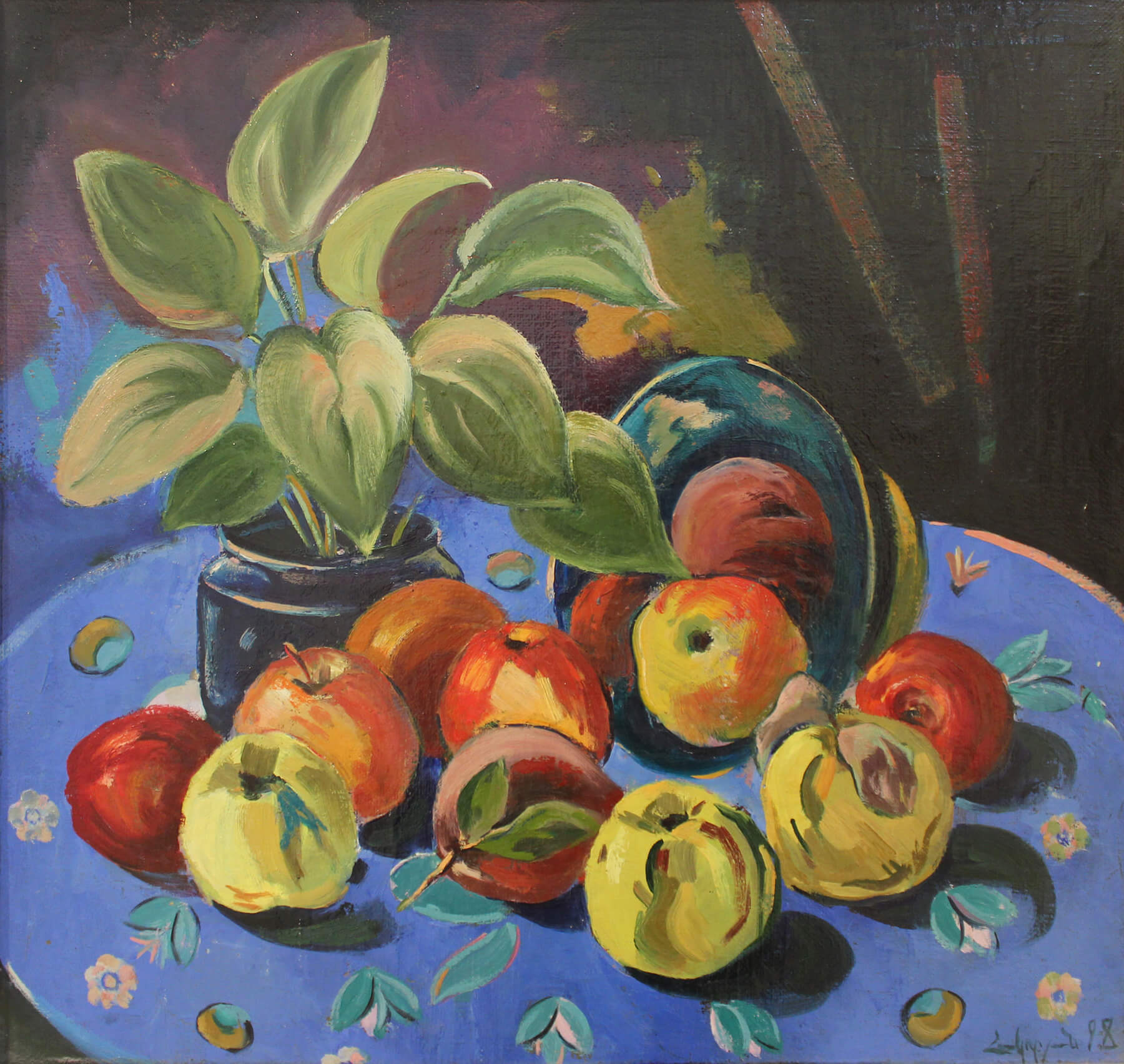 1800x1704 Original Oil Painting - Fruits Painting Images
