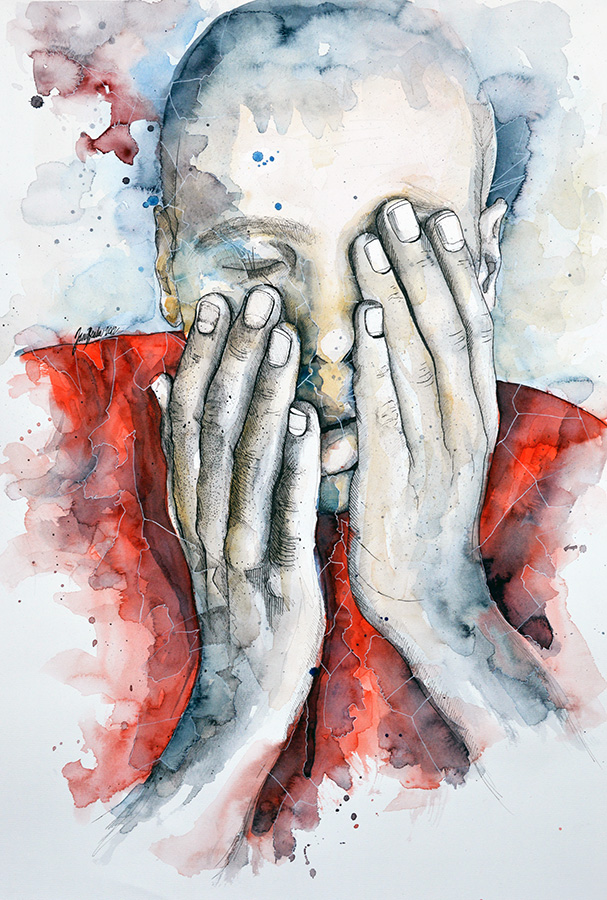 607x900 Frustration By Jane Beata - Frustration Painting