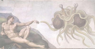 400x206 Pastafarianism (Church Of The Flying Spaghetti Monster) - Fsm Painting