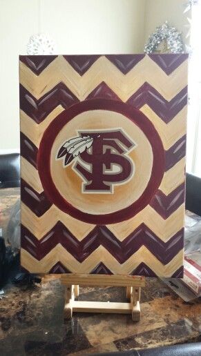 291x516 Fsu Chevron Painting. Custom Painting By Mary W Using Fsu Decal - Fsu Painting