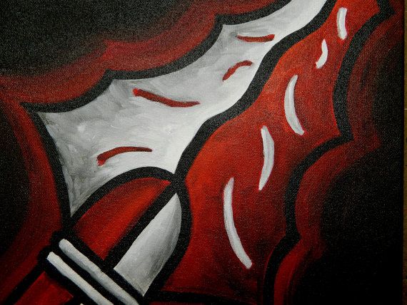 570x428 Florida State University Seminoles Spear Painting Sports Art - Fsu Painting