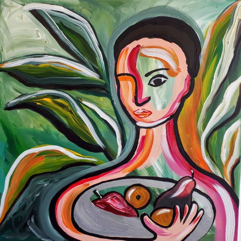 770x769 Saatchi Art Bowl Of Fruits Painting By Dorota Demendecka - Fsu Painting