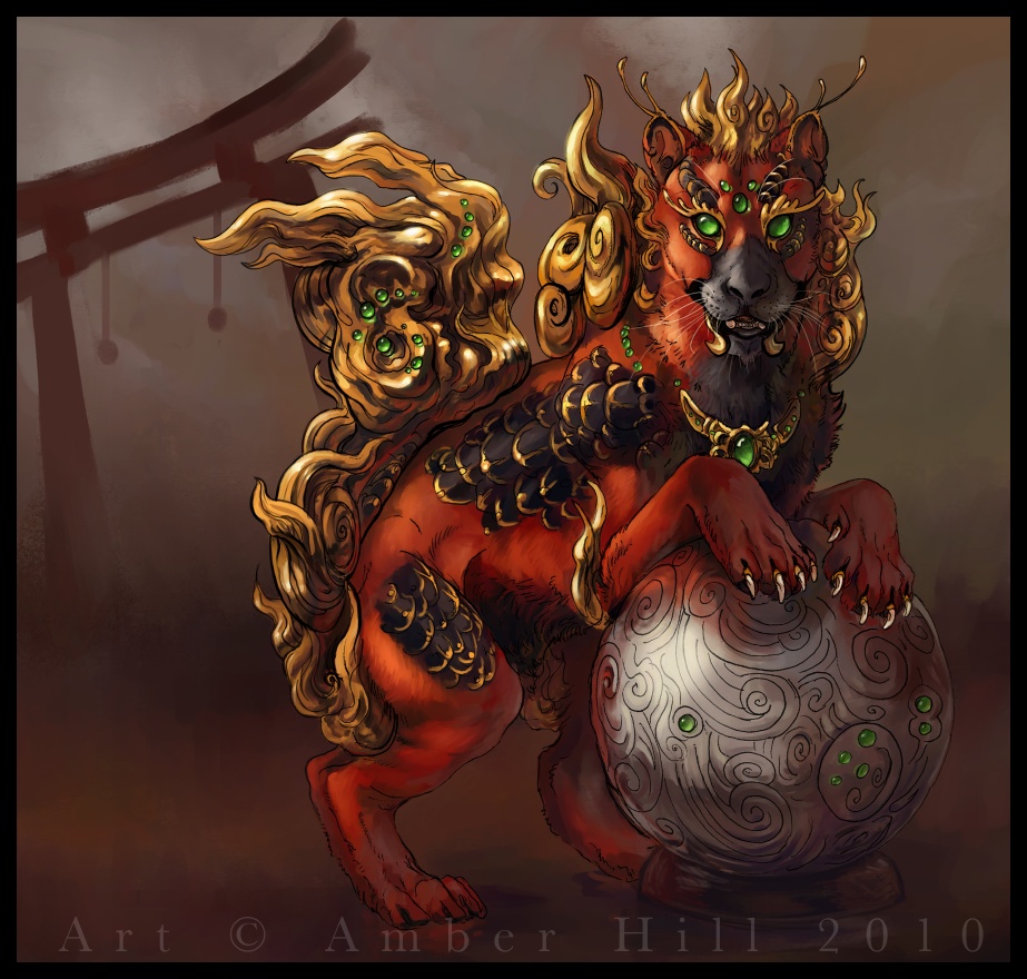 923x880 Foo Dog By Vantid - Fu Dog Painting
