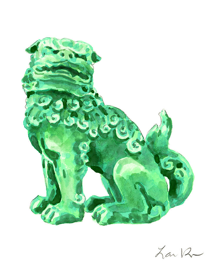 720x900 Chinese Foo Dog - Fu Dog Painting
