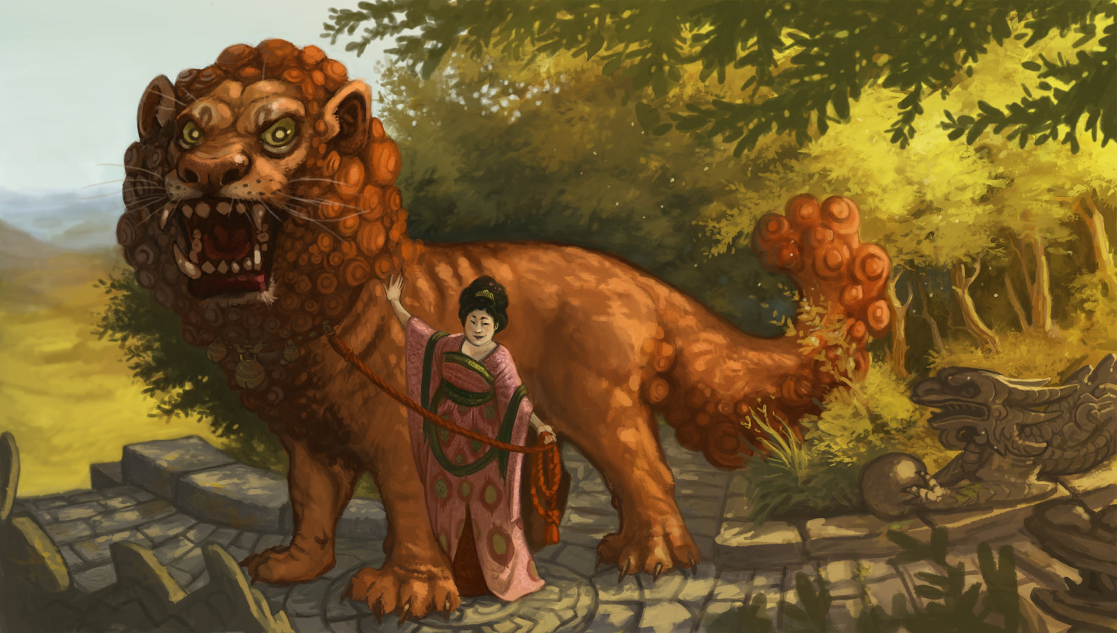 1600x907 Foo Dog By Camelid - Fu Dog Painting