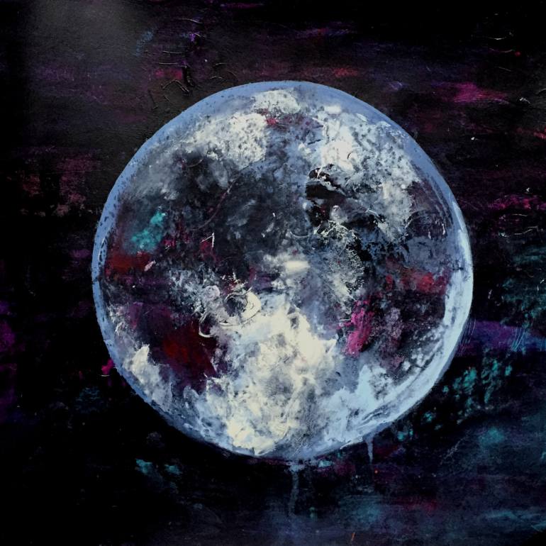 770x770 Saatchi Art Howl - Full Moon Painting