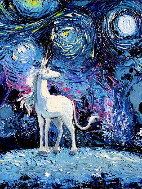 600x800 Last Unicorn Art - Full Painting