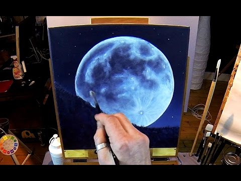 480x360 Moon Acrylic Painting How To Paint A Full Moon Acrylic Painting - Full Painting