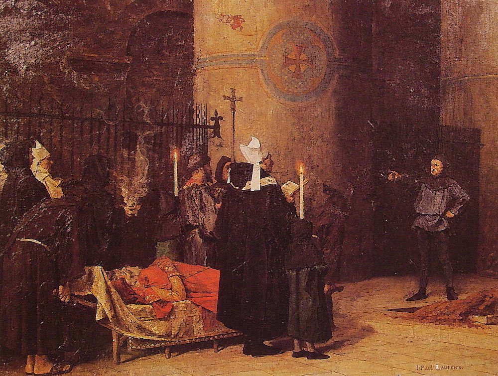 1000x755 Funeral Of William The Conqueror Painting Jean Paul Laurens Oil - Funeral Painting