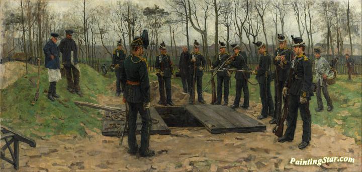 720x343 Military Funeral Artwork By Isaac Israels Oil Painting Amp Art - Funeral Painting