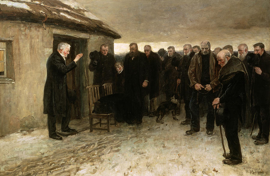 900x587 A Highland Funeral Painting By Sir James Guthrie - Funeral Painting