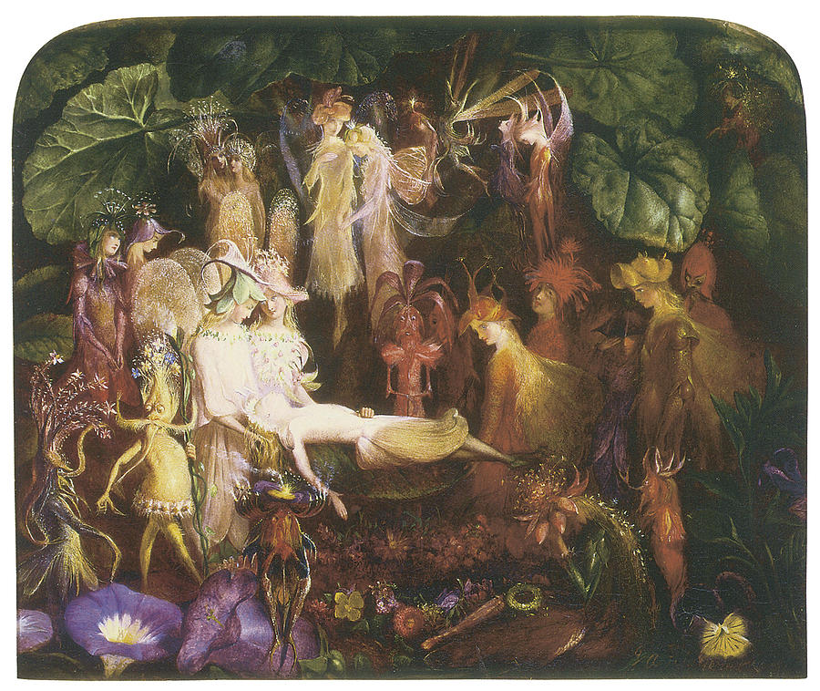 900x758 The Fairy's Funeral Painting By John Anster Fitzgerald - Funeral Painting