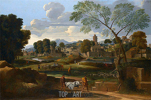 500x330 The Funeral Of Phocion Nicolas Poussin Painting Reproduction - Funeral Painting