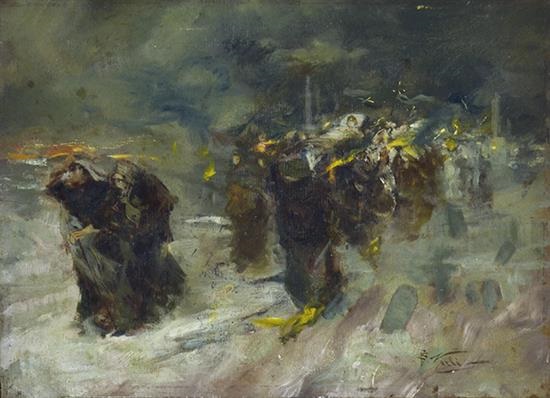 550x398 Funeral Procession By Girolamo Pieri Ballati Nerli On Artnet - Funeral Procession Painting