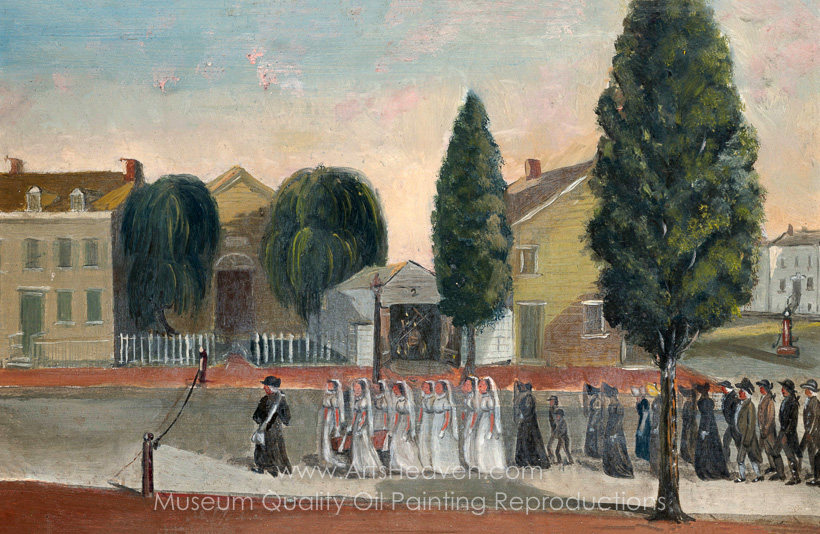 820x534 Reproduction Painting William P. Chappel Infant Funeral Procession - Funeral Procession Painting