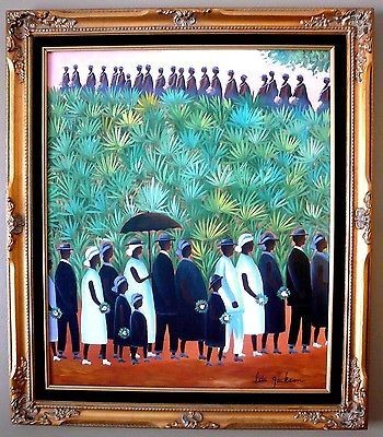 350x400 The Funeral Procession Oil Painting By Ida Jackson 24 X 20 - Funeral Procession Painting