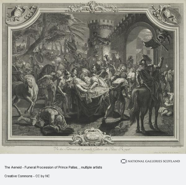 600x595 The Aeneid - Funeral Procession Painting