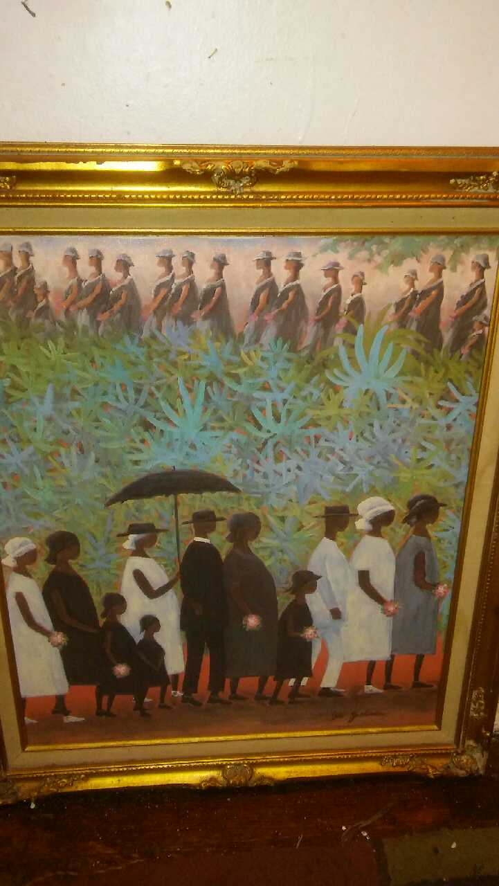 721x1280 Used Ida Jackson Painting Of Funeral Procession For Sale - Funeral Procession Painting
