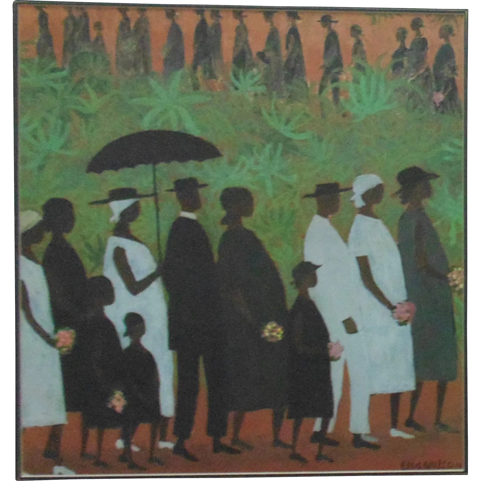 1986x1986 Ellis Wilson The Funeral Procession Print Black Americana African - Funeral Procession Painting