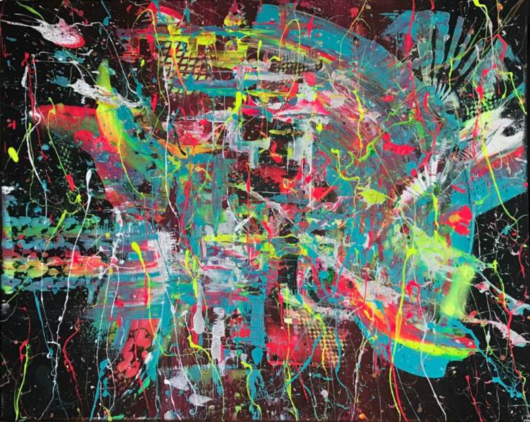 770x613 Saatchi Art Funky Painting By Lucas Mostazo - Funky Painting