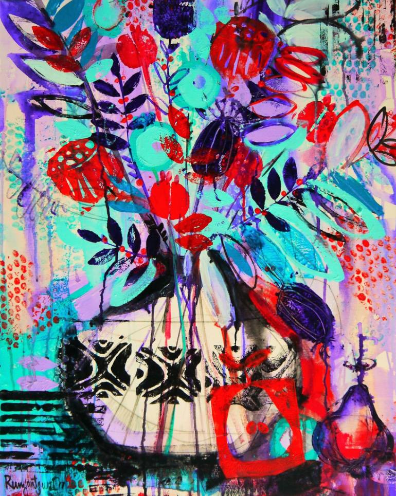 770x965 Saatchi Art Funky Still Life 6 Painting By Irina Rumyantseva - Funky Painting