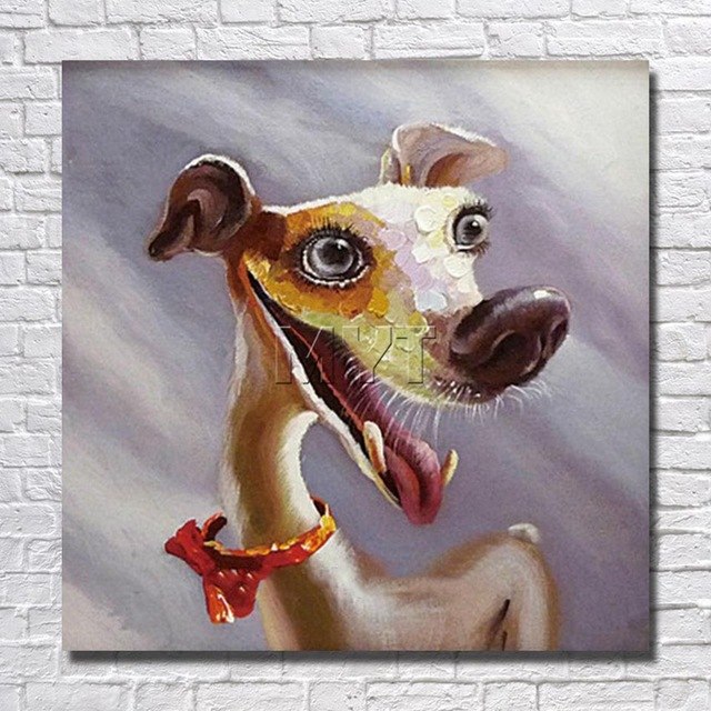 640x640 Funny Animal Wall Art Home Decoration Living Room Decorative Fine - Funny Animal Painting