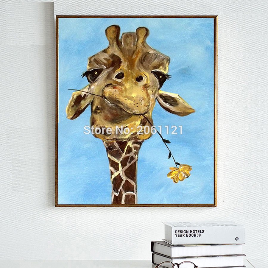 900x900 Hand Painted Funny Animal Painting Propose Gift Canvas Oil - Funny Animal Painting