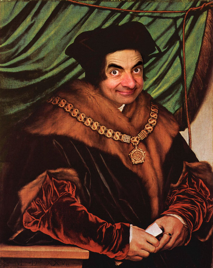 700x881 Great British Art Mr Bean Hilariously Inserted Into Old Paintings - Funny Artist Painting