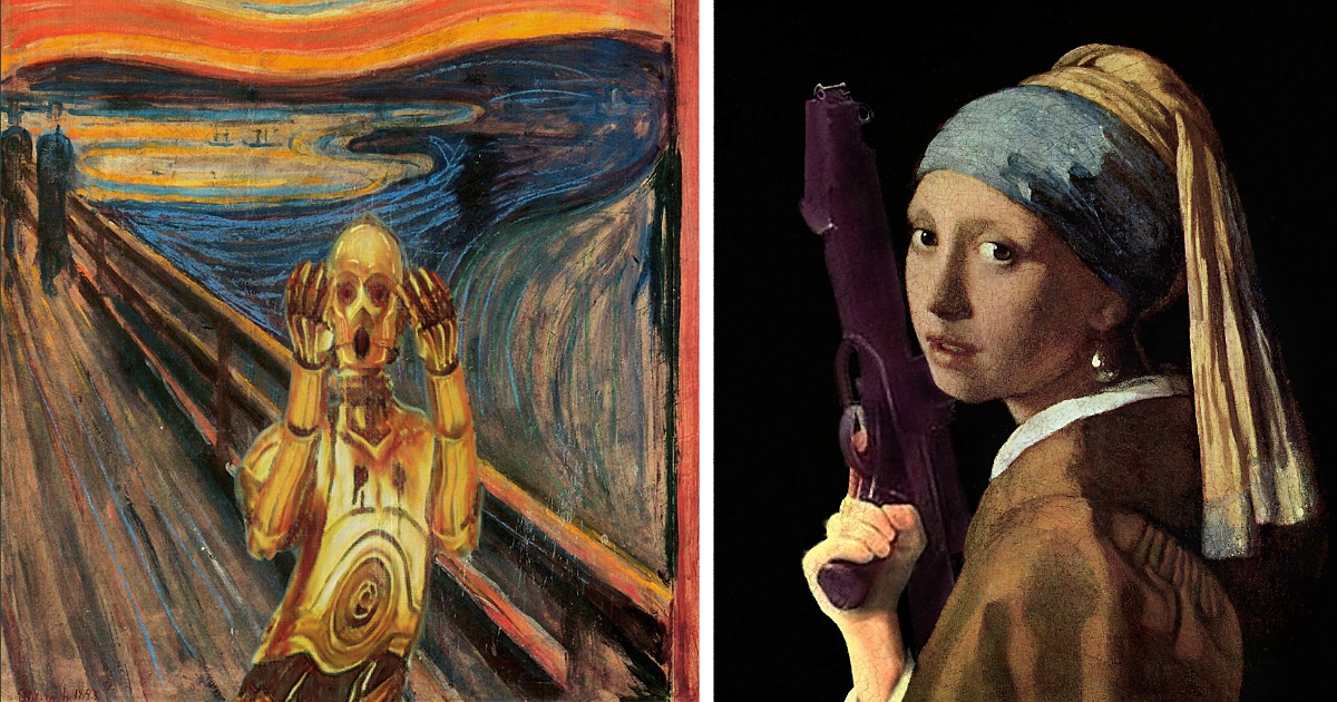 1200x630 20 Famous Paintings Reimagined With Star Wars Elements Bored Panda - Funny Artist Painting
