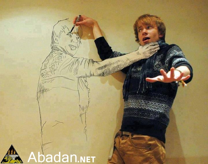 720x567 3d Drawing Painting - Funny Artist Painting