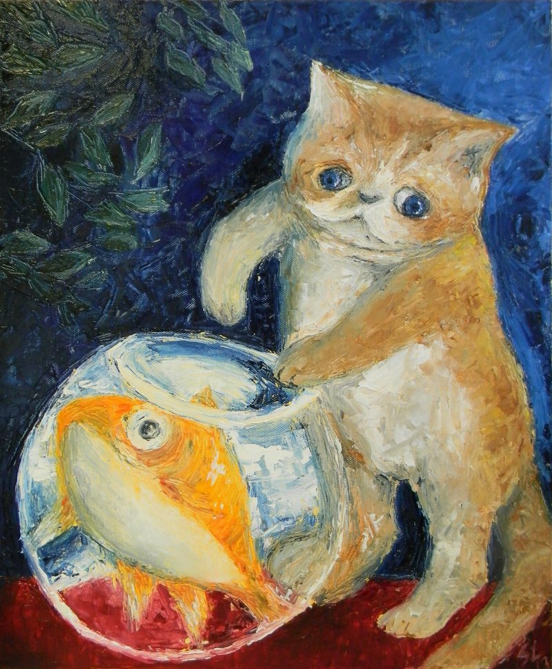 800x969 Quite A Funny Cat Painting By Soyja - Funny Cat Painting