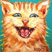 200x200 Stunning Funny Cat Painting Artwork For Sale On Fine Art Prints - Funny Cat Painting