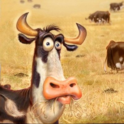 400x400 652 Best Images On Artists, Beautiful Things - Funny Cow Painting