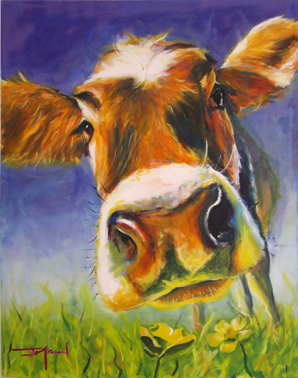 Funny Cow Painting at PaintingValley.com | Explore collection of Funny