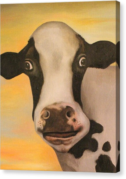 438x622 Funny Cow Canvas Prints - Funny Cow Painting