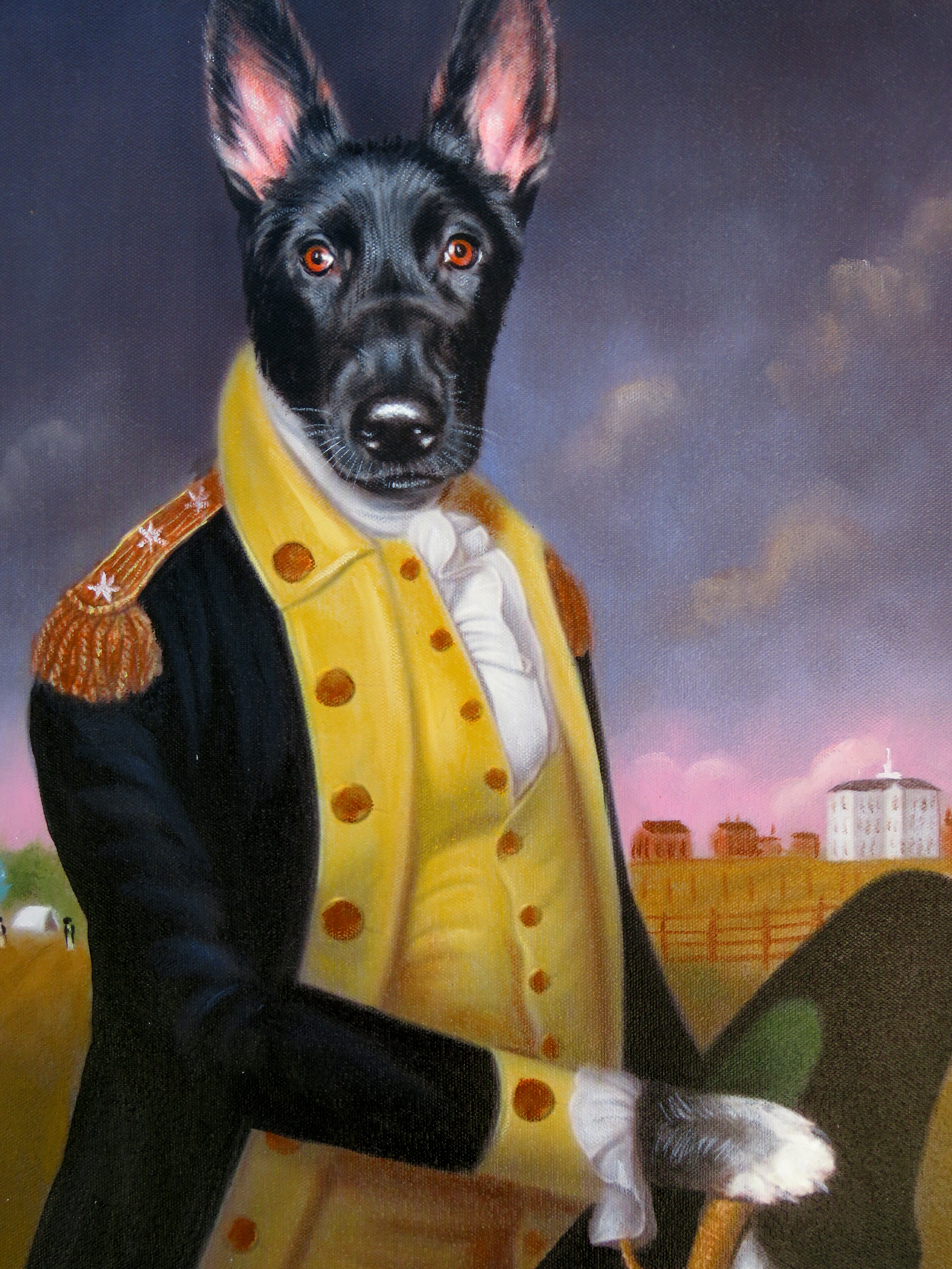 3888x5184 George Washington Dog Painting Splendid Beast Portraits - Funny Dog Painting