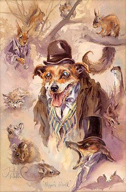 250x380 Jack Russell Terrier Paintings In Humorous Original Paintings - Funny Dog Painting