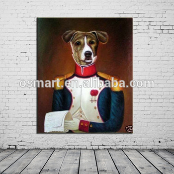 350x350 Skills Artist Hand Painted High Quality Wall Decoration Various - Funny Dog Painting