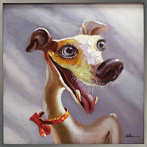 500x500 Auc Touo Rakuten Global Market Funny Dog Oil Painting - Funny Dog Painting