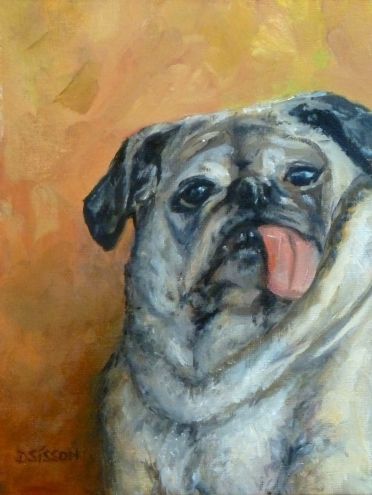372x495 Pug Life, Pugs Not Drugs, Pugs, Pug Painting, Oil Painting, Dog - Funny Dog Painting