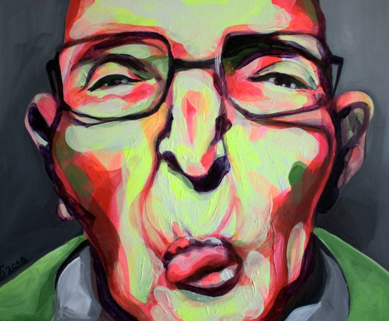 770x635 Saatchi Art Make A Funny Face! Painting By Darina Georgieva - Funny Face Painting