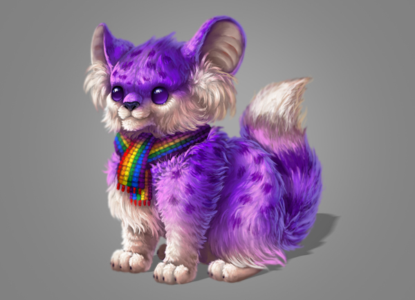 600x435 How To Create A Furry, Purple Spirit Day Mascot In Adobe Photoshop - Furry Painting