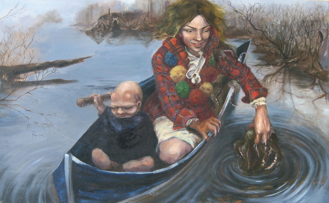 640x395 Olivia Hill Artwork The Tale Of The Furry Octopi Original - Furry Painting