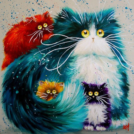 564x564 Kim Haskins Artistic Cats Furry Art, Art - Furry Painting