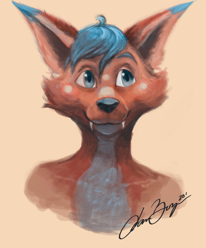 816x979 Furry Painting By Alboyer - Furry Painting
