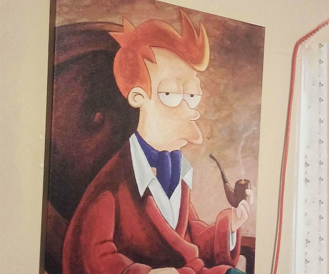 640x533 Philip J. Fry Portrait - Futurama Fry Painting