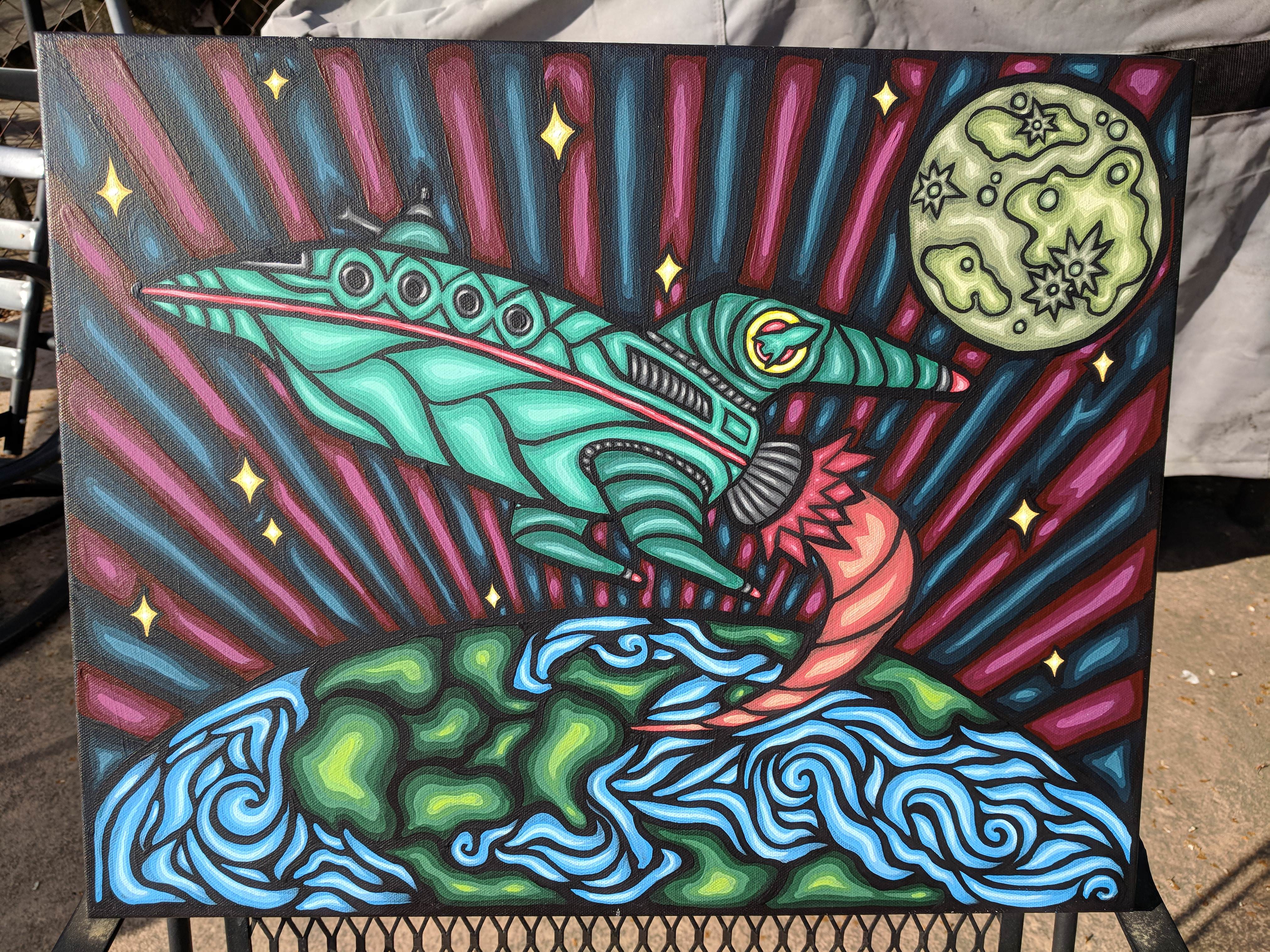 4048x3036 A Futurama Themed Painting I Just Finished That Another Redditor - Futurama Painting