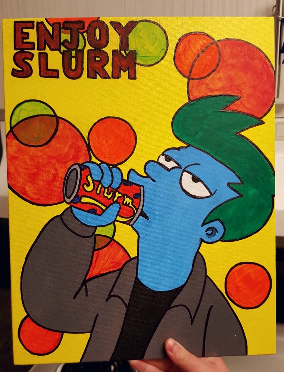 916x1200 Annie Leclair On Twitter Finished Another Futurama Painting - Futurama Painting