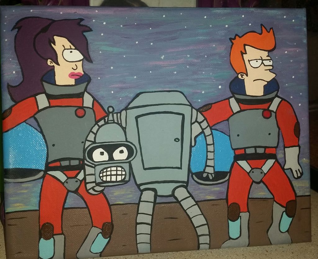 1024x835 Another Futurama Painting I Finished Last Night. Might Be A Big - Futurama Painting