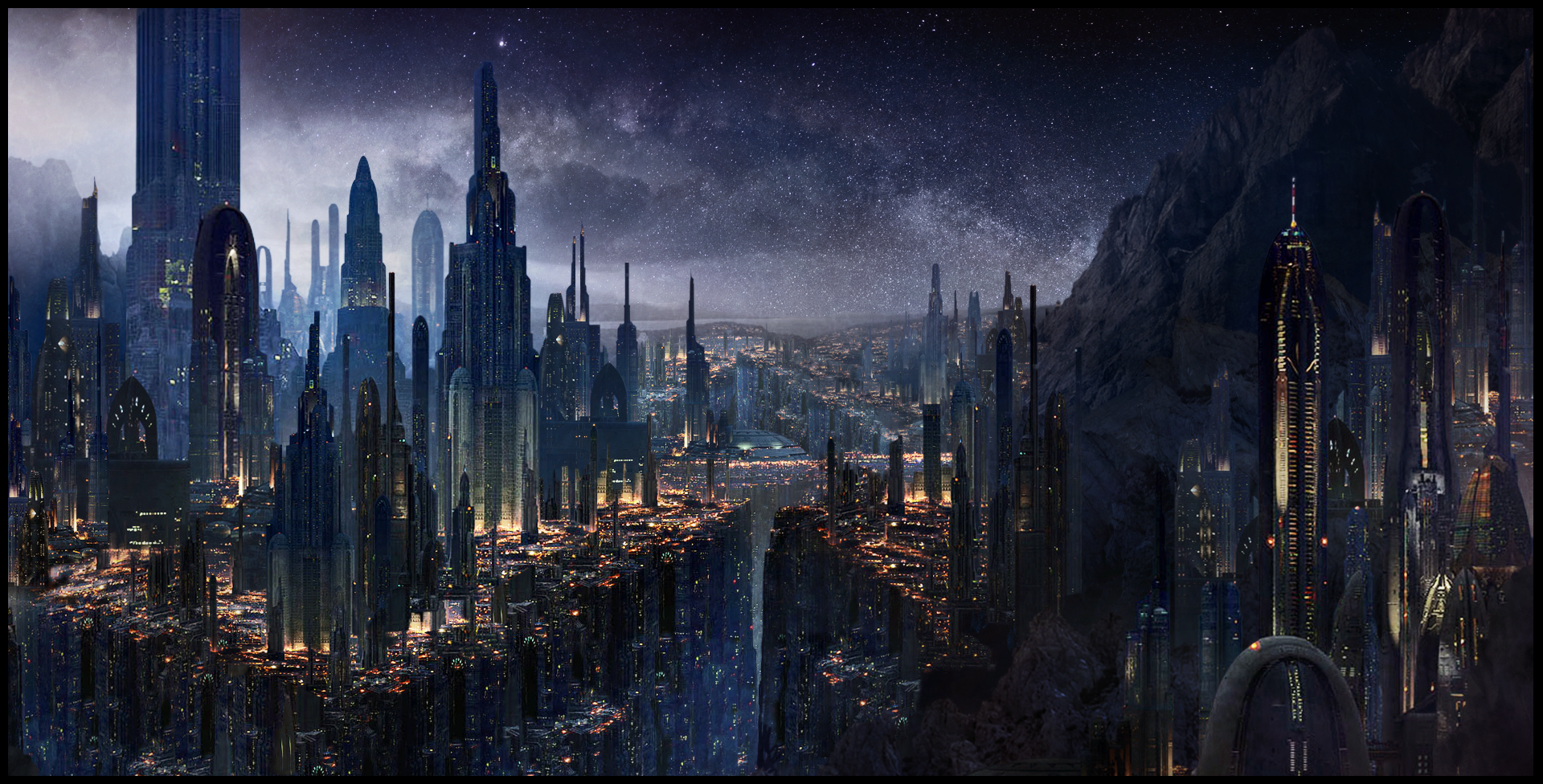 Future City Painting at PaintingValley.com | Explore collection of ...